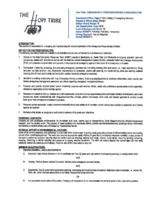 DPSES Emergency Preparedness Coordinator 082013 [E35] - The Hopi Tribe